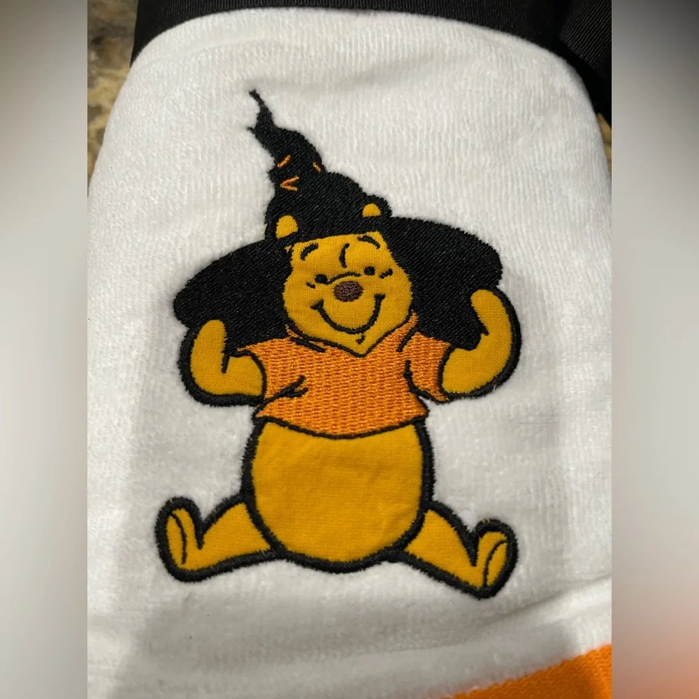 Disney Winnie the Pooh set of 2 hand towels   100% Cotton NEW - witches hat